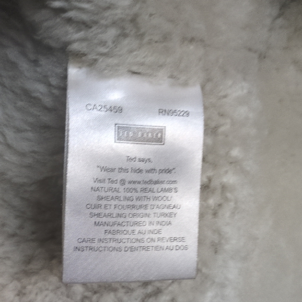 Ted Baker Brown Leather Jacket with Shearling - image 3